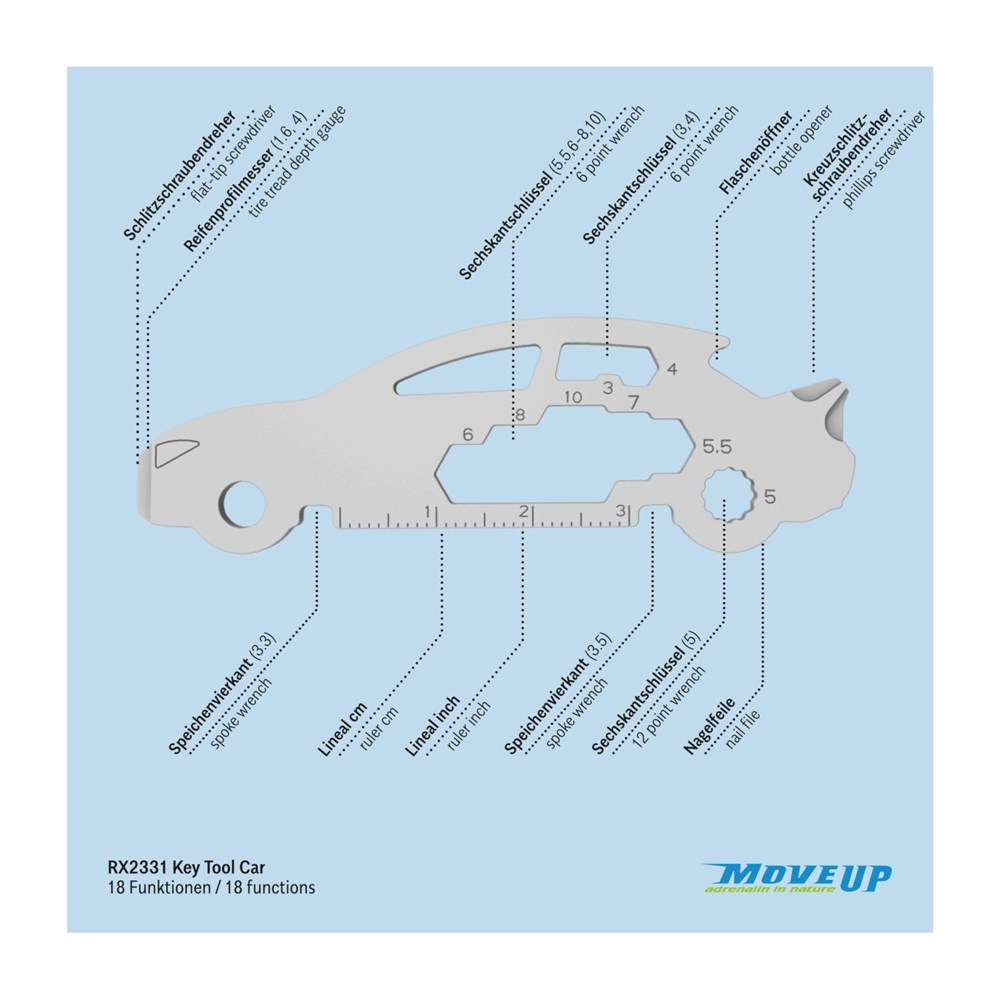 Geschenkartikel: ROMINOX® Key Tool Car/Auto (18 Funktionen) im Motiv-Mäppchen Merry Christmas Geschenkartikel: ROMINOX® Key Tool Car/Auto (18 Funktionen) im Motiv-Mäppchen Merry Christmas