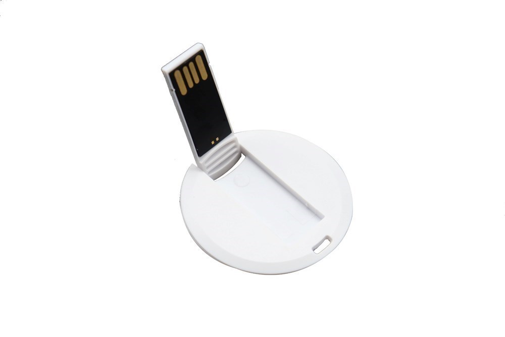 USB Stick Basic Card Round-Weiß-1 GB