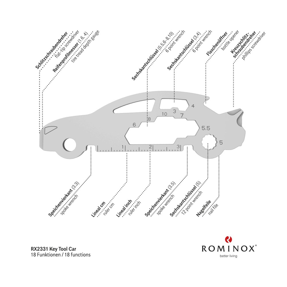 Geschenkartikel: ROMINOX® Key Tool Car/Auto (18 Funktionen) im Motiv-Mäppchen Merry Christmas Geschenkartikel: ROMINOX® Key Tool Car/Auto (18 Funktionen) im Motiv-Mäppchen Merry Christmas